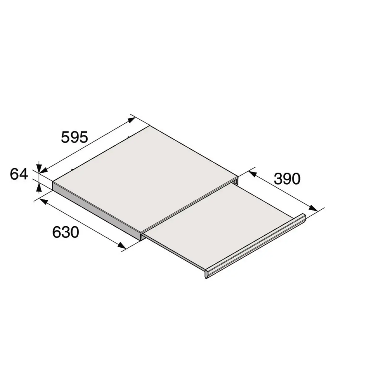 HS60T Uittrekbare legplank