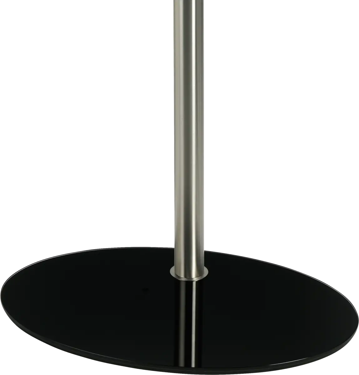 Voet 70x45cm ovaal zwart glas