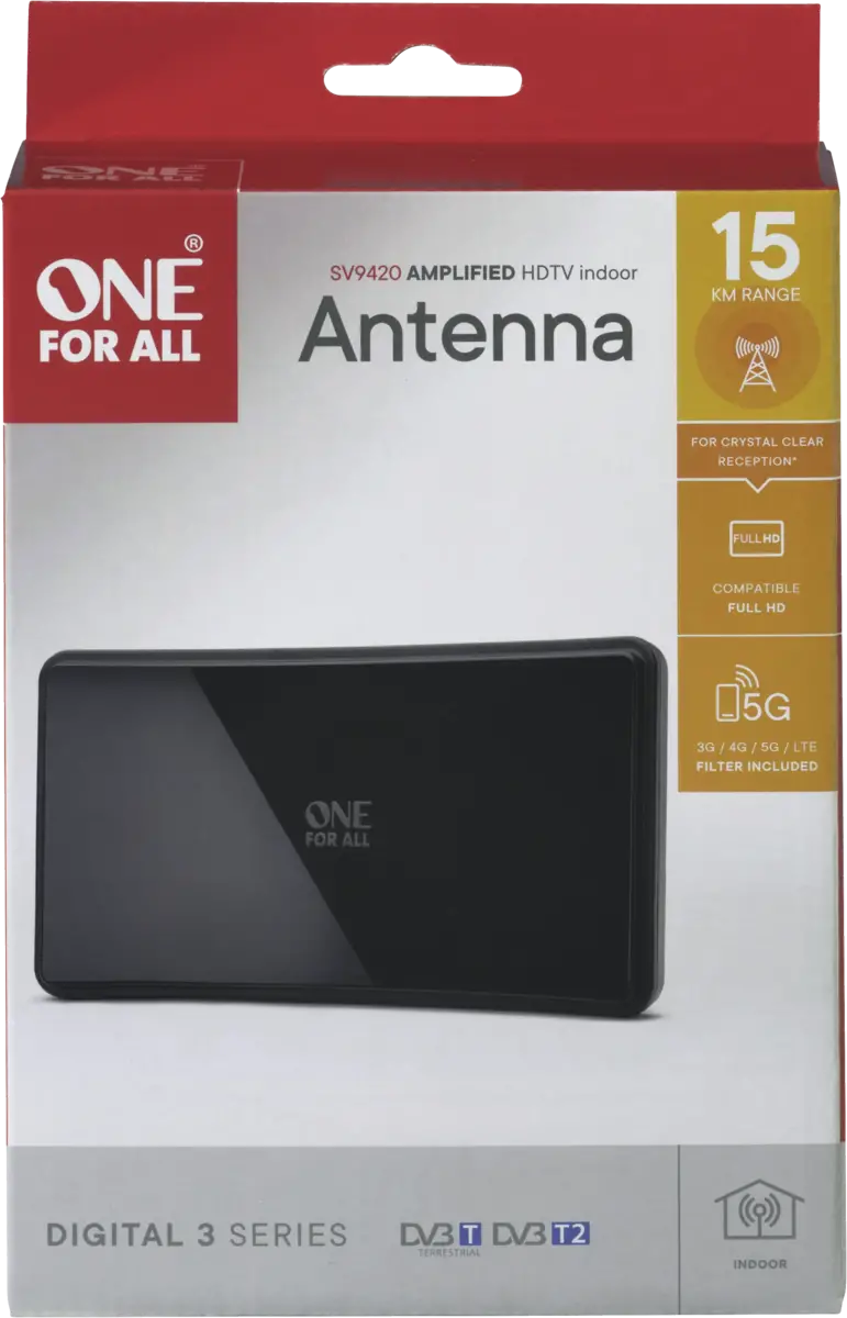 DVB-T2 Curved Antenne 5G black