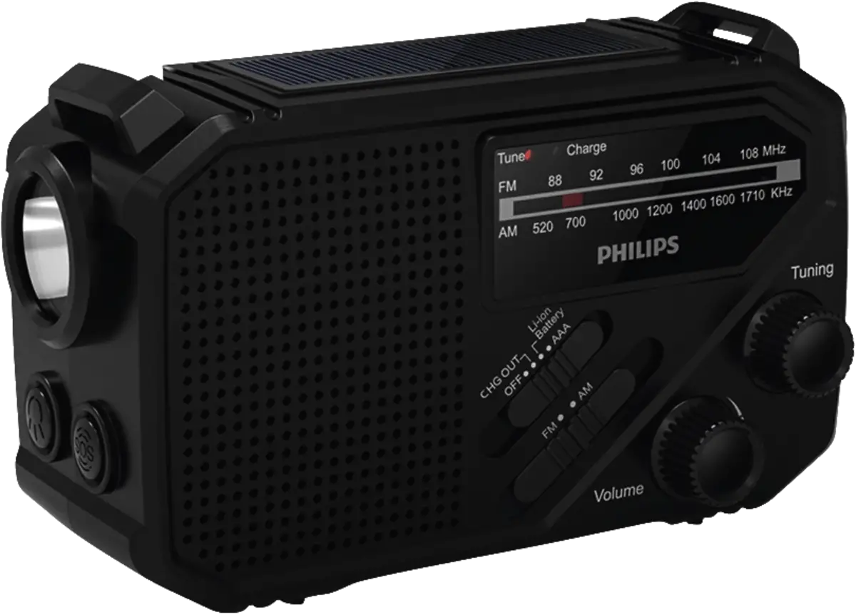 Survival draagbare radio met zaklamp