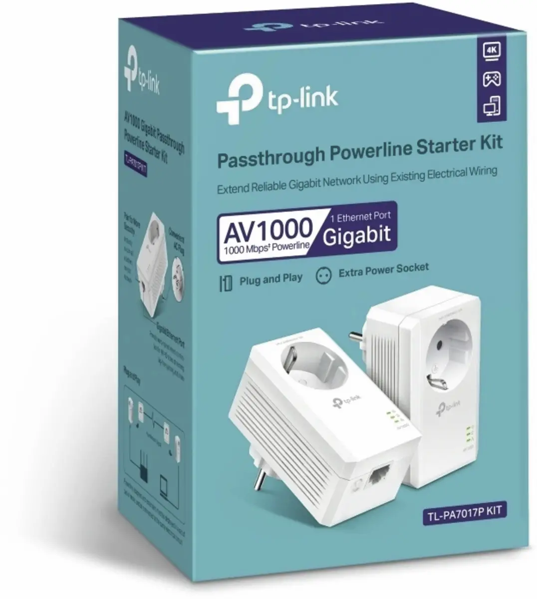 TL-PA7017P KIT PowerLine-netwerkadapter 1000 Mbit/s Ethernet