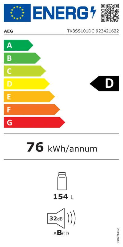 AEG TK3SS101DC energielabel
