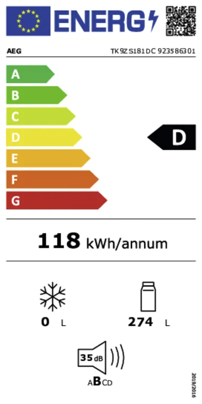 AEG TK9ZS181DC (leverbaar 01/2025) energielabel