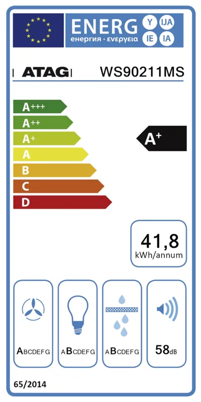 Atag WS90211MS energielabel