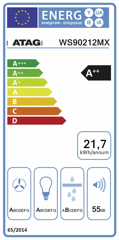 Atag WS90212MX energielabel