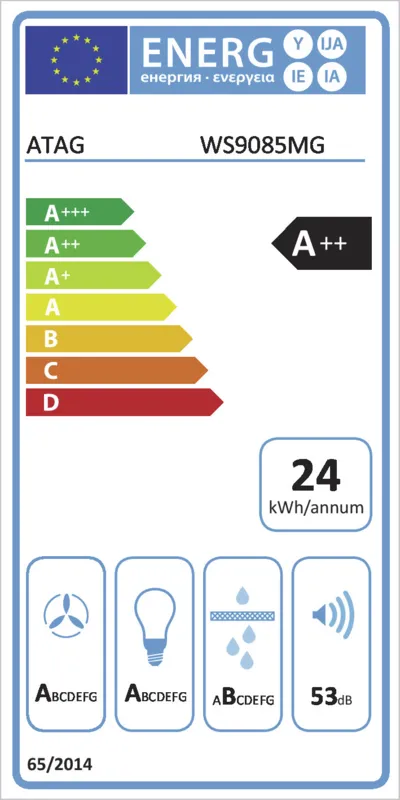 Atag WS9085MG energielabel