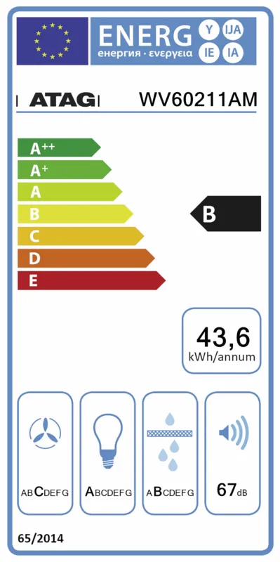 Atag WV60211AM energielabel