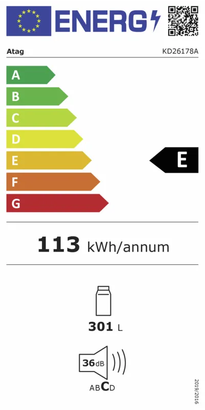 Atag KD26178A energielabel
