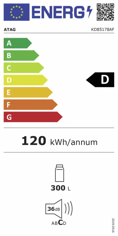 Atag KD85178AF energielabel