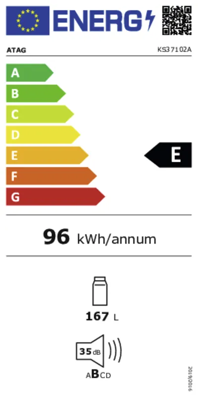 Atag KS37102A energielabel