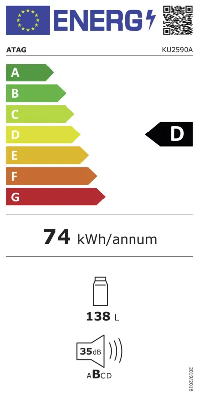 Atag KU2590A energielabel