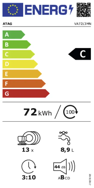 Atag VA7213MN energielabel