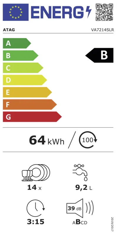 Atag VA7214SLR energielabel