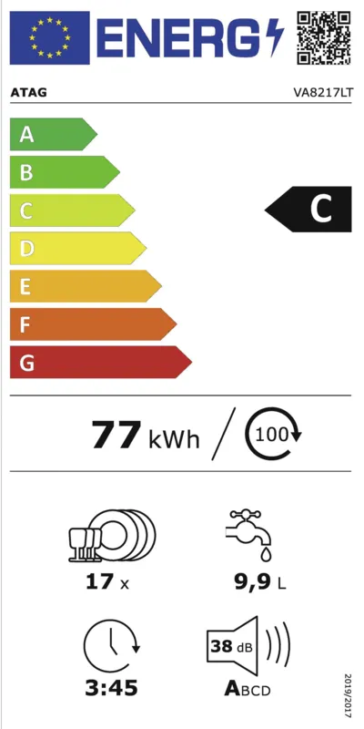Atag VA8217LT energielabel