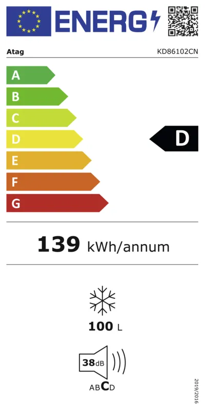 Atag KD86102CN energielabel