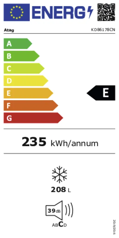 Atag KD86178CN energielabel