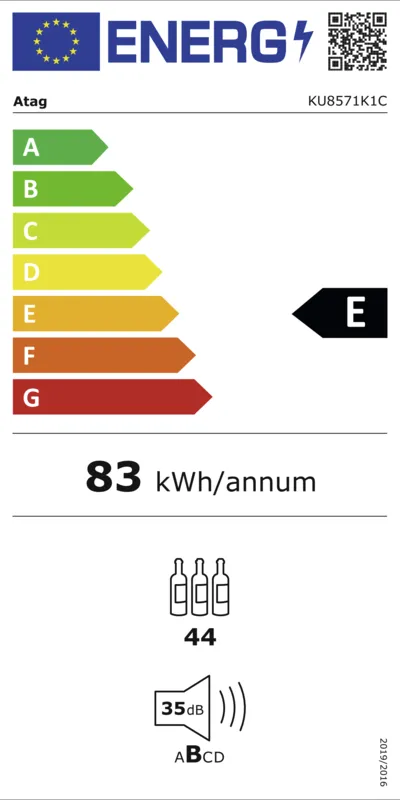 Atag KU8571K1C energielabel