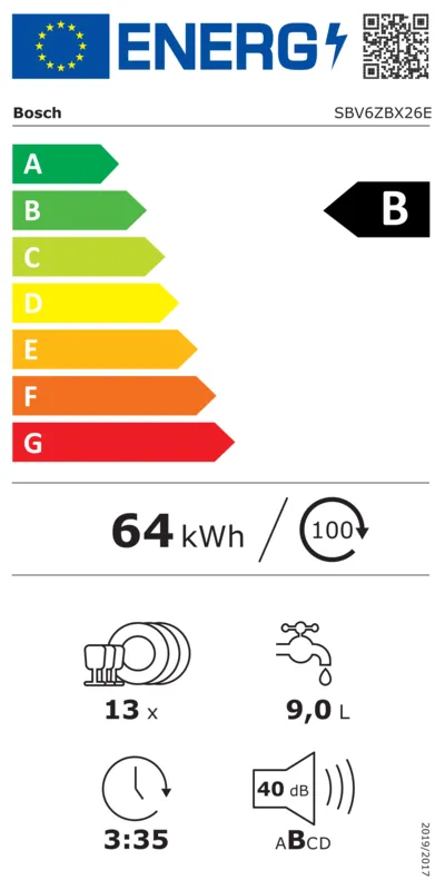 Bosch SBV6ZBX26E energielabel