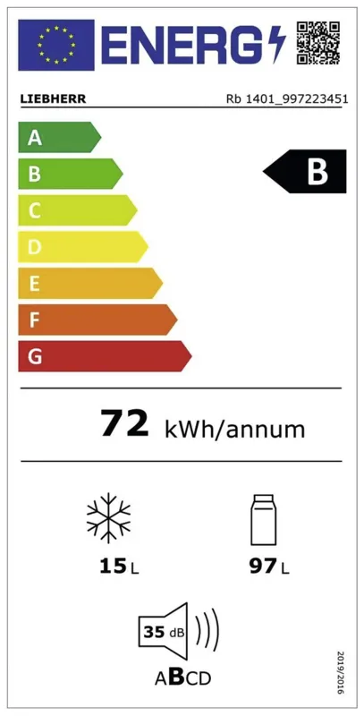Liebherr Rb 1401 Limited Edition energielabel
