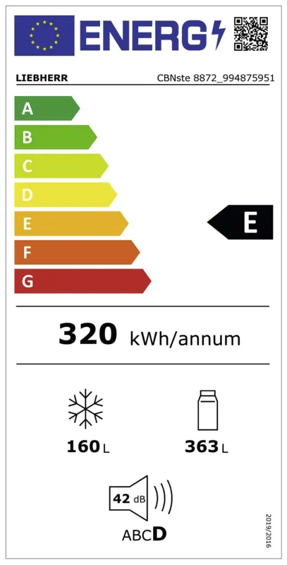 Liebherr CBNste 8872-20 energielabel
