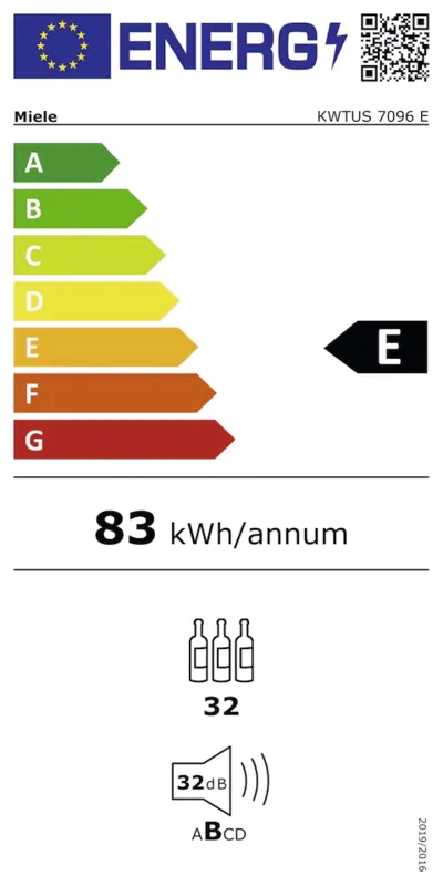 Miele KWTUS 7096 E energielabel