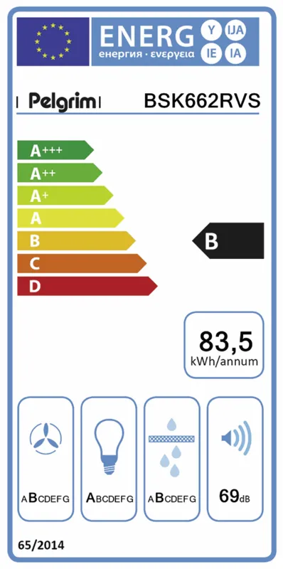 Pelgrim BSK662RVS energielabel