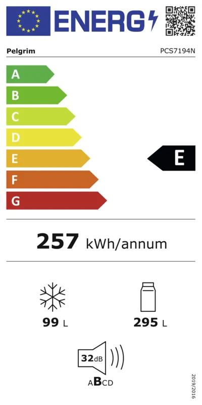 Pelgrim PCS7194N energielabel