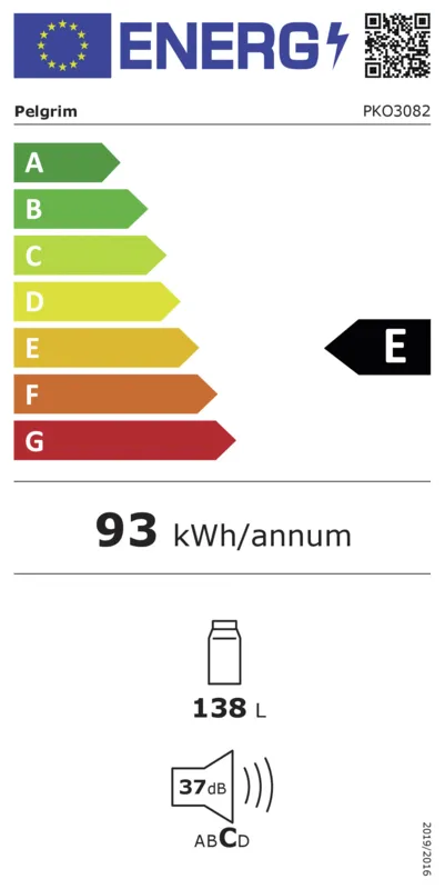 Pelgrim PKO3082 energielabel