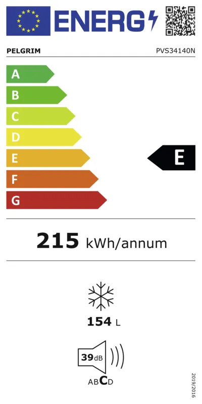 Pelgrim PVS34140N energielabel