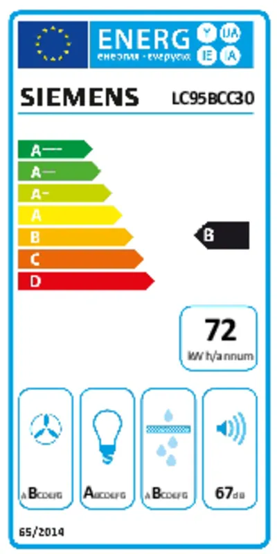 Siemens LC95BCC30 energielabel