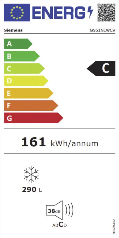 Siemens GS51NEWCV Exclusiv energielabel