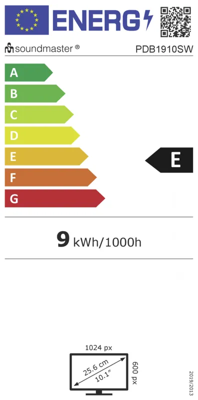 Soundmaster PDB1910SW energielabel