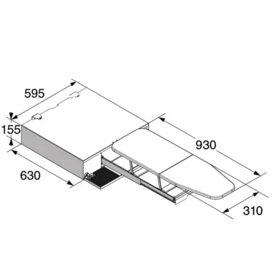 HI150T Uittrekbare strijkplank