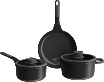 Berghoff Leo - 5-delige pannenset Stone+