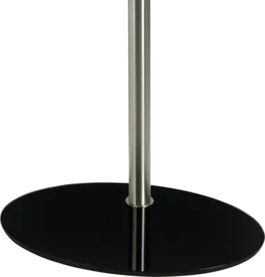 Voet 70x45cm ovaal zwart glas