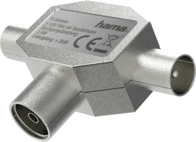 Hama 205236 Antenneverdeler, coax-koppeling - 2 coax-stekkers